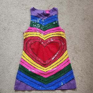 QUEEN OF SPARKLES Purple Heart Dress